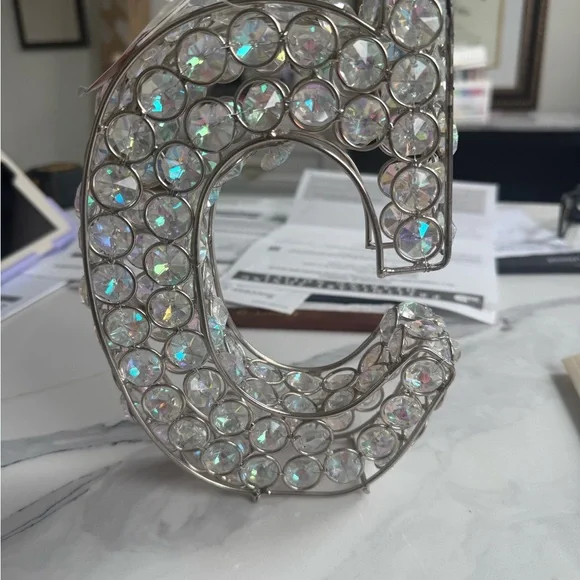 Nanette Lepore Silver Crystal Letter C Decor - Picture 1 of 2
